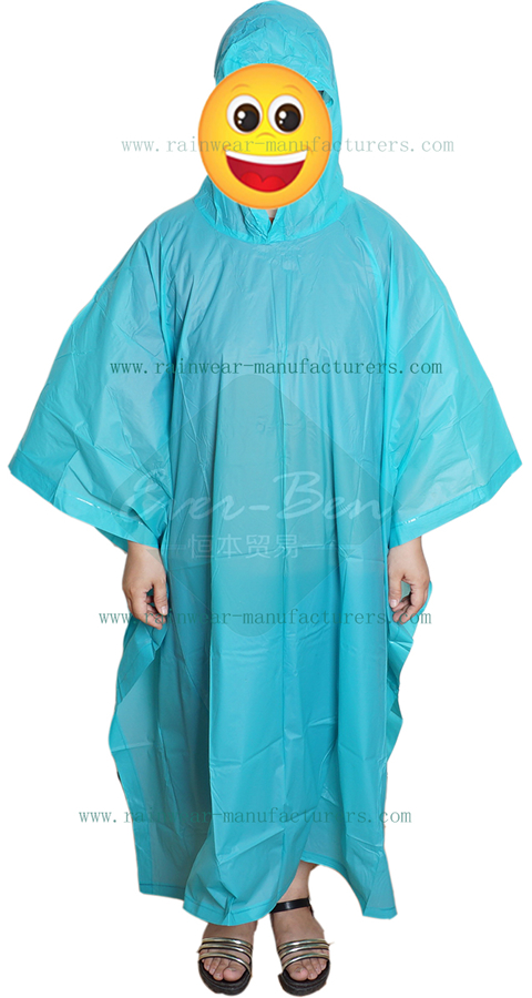Blue PVC cheap ponchos wholesale from China